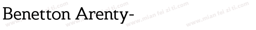 Benetton Arenty字体转换